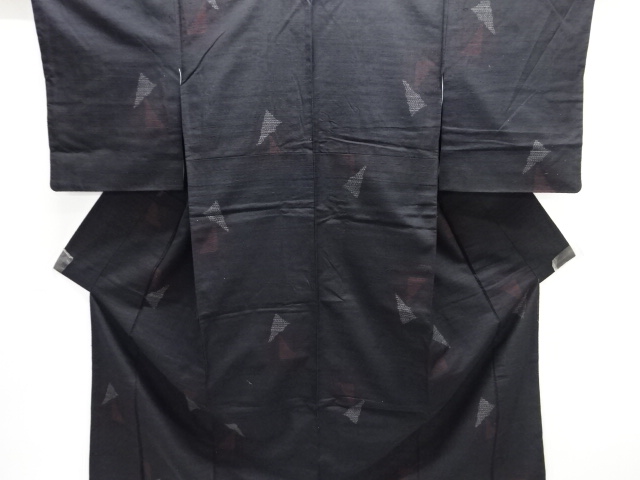 JAPANESE KIMONO / YUKI TSUMUGI / WOVEN GEOMETRIC